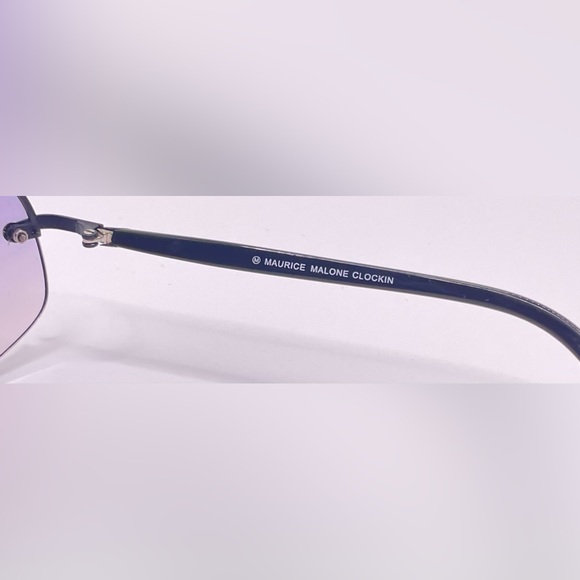Vintage Maurice Malone Black Pilot Sunglasses Frames Only - Picture 7 of 8